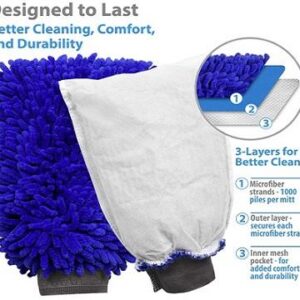 AUTOGLYM WASH MITT MICRO FIBRE BLUE