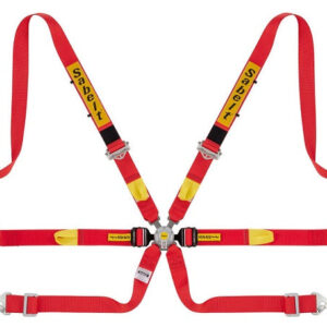 SABELT HARNESS SILVER ENDRANCE 6PNT 2"/2" HANS RED